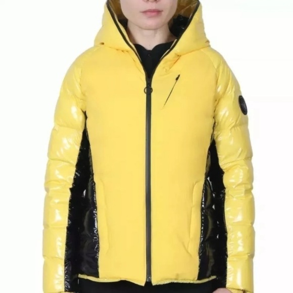 Body Glove WOMEN'S HOODED DOWN PARKA COAT YELLOW BLACK SIZE XL MSRP $350 - Picture 6 of 14